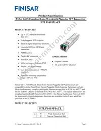 FTLF1619P1BCL Datasheet Cover
