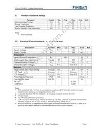 FTLF8529P4BNV Datasheet Page 4