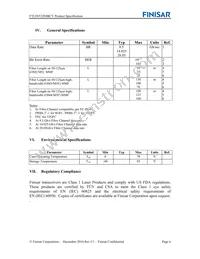 FTLF8532P4BCV Datasheet Page 6