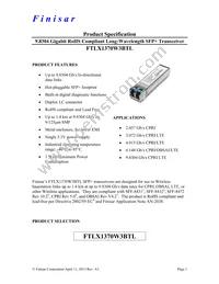 FTLX1370W3BTL Datasheet Cover