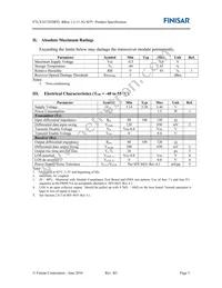 FTLX1672D3BTL Datasheet Page 3