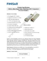 FTLX1672M3BCL Datasheet Cover