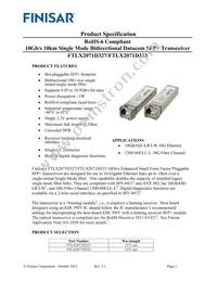 FTLX2071D327 Datasheet Cover