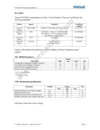 FTLX8541F2 Datasheet Page 9