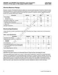 FW300B1 Datasheet Page 2