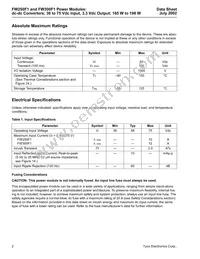 FW300F1 Datasheet Page 2