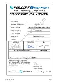 FW3840001 Datasheet Cover