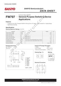 FW707-TL-E Datasheet Cover