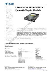 FWSF-M/D-1310/CWDM-8-LC Datasheet Cover