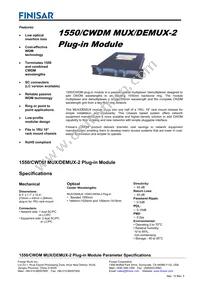 FWSF-M/D-1550/CWDM-2-LC Datasheet Cover