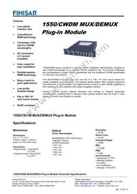 FWSF-M/D-1550/CWDM-LC Datasheet Cover
