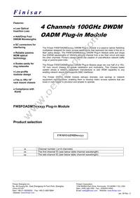 FWSFOADMD43740 Datasheet Cover