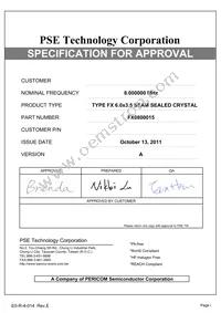 FX0800015 Datasheet Cover