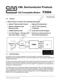 FX604P3 Datasheet Cover