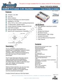 FXO-HC530-95 Datasheet Cover