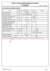 FY1000020 Datasheet Page 3