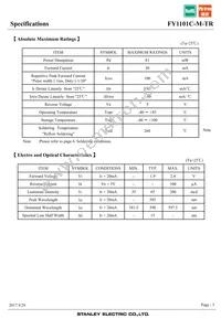 FY1101C-M-TR Datasheet Page 3