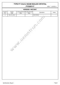 FY2500117 Datasheet Page 2