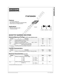 FYAF3004DNTU Datasheet Cover