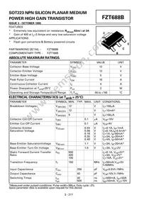 FZT688BTC Datasheet Cover