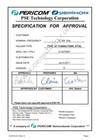 G13270007 Datasheet Cover