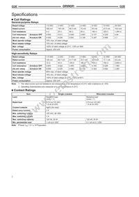 G2E-184P-H-M-US-DC5 Datasheet Page 2