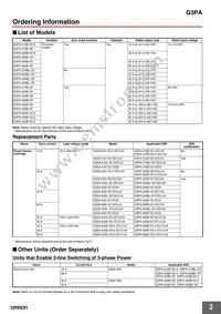 G3PA-220B-VD-2S Datasheet Page 2