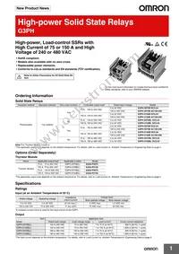 G3PH-5150B AC100-240 Datasheet Cover