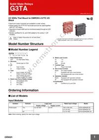 G3TA-OD201S DC24 Datasheet Cover