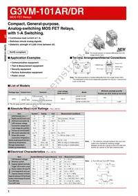 G3VM-101AR Datasheet Cover