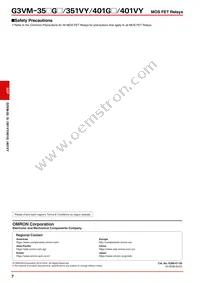 G3VM-401VY Datasheet Page 7