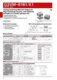 G3VM-61E1(TR) Datasheet Cover