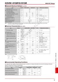 G3VM-61QR(TR05) Datasheet Page 2