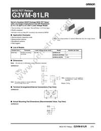 G3VM-81LR(TR) Datasheet Cover