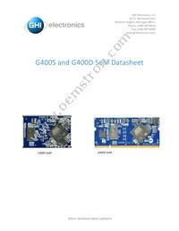 G400S-SM-480 Datasheet Cover