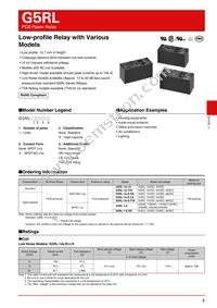 G5RL-1A-E AC115/120 Datasheet Cover