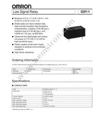 G5Y-1-H-DC5 Datasheet Cover