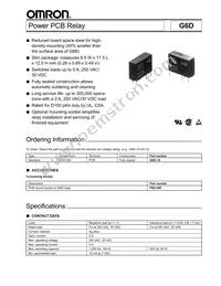 G6D-1A-DC24 Datasheet Cover