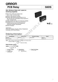G6DS-1A-H DC24 Datasheet Cover