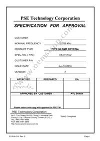 G83270022 Datasheet Cover