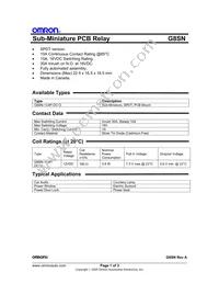 G8SN-1C4P-DC12 Datasheet Cover