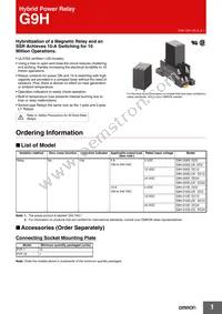 G9H-205S DC12 Datasheet Cover