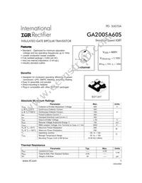 GA200SA60S Datasheet Cover