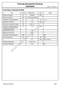 GB0400005 Datasheet Page 3