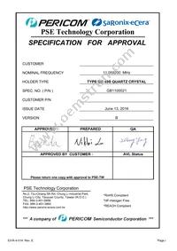 GB1100021 Datasheet Cover