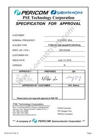 GB1200036 Datasheet Cover