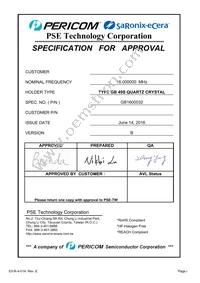 GB1600032 Datasheet Cover