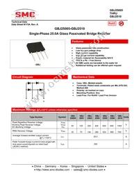 GBJ2508TB Datasheet Cover