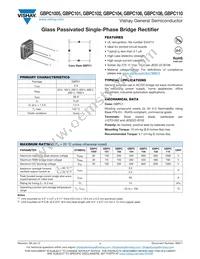 GBPC110-E4/51 Datasheet Cover