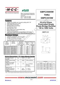 GBPC3504W-BP Datasheet Cover